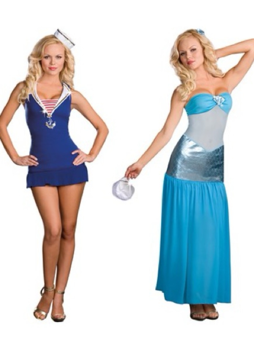 Sailor and mermaid Halloween costume 2 in 1 size